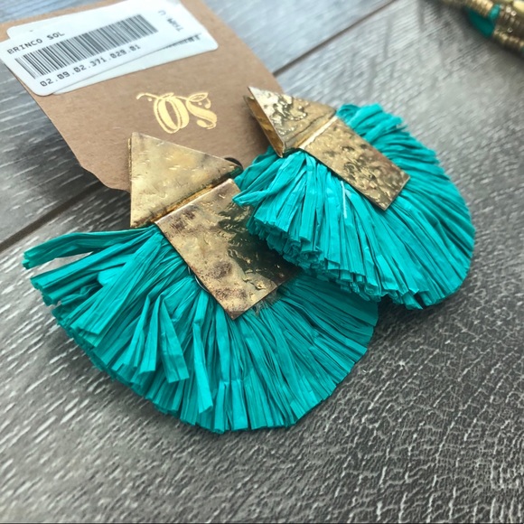 NWT Souq Boho Beach Turquoise Earrings - Picture 1 of 3